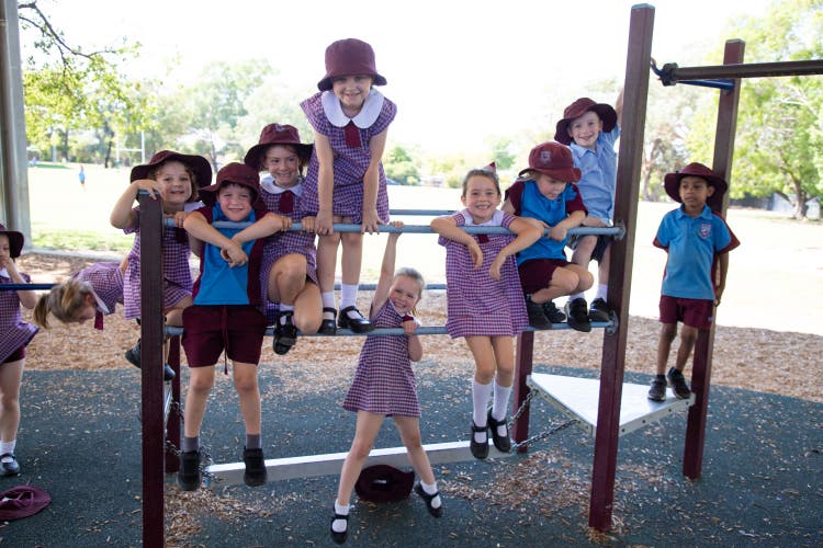 Kinder kids on the playground.